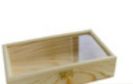 Boîte à bijoux en bois couvercle transparent