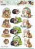 Feuille 3D prédécoupé hamster et salade
