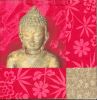 Serviette Asie et Bouddha 33 cm X 33 cm 3 plis