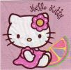 Serviette Hello Kitty assis 33 cm X 33 cm 2 plis