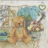 Serviette papier jardin et ourson de 33 cm X 33 cm 3 plis