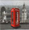 Serviette papier Londres et téléphone 33 cm X 33 cm 3 plis