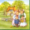 Serviette papier motif Famille souriceau 33 x 33 cm 3 plis