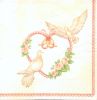 Serviette papier motif mariage + 2 colombes