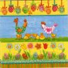 Serviette papier poules et poussin de Paques