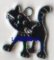 Chat pendentif noir 25 mm