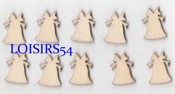 Cloches en bois 2 cm lot de 10 pièces pour décoration