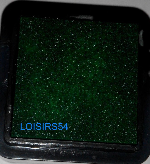 Encreur vert foncé  25 mm pour décoration de cartes