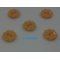 Lot de 5 boutons plastique couleurs orange motif rosace 12 mm pour la couture
