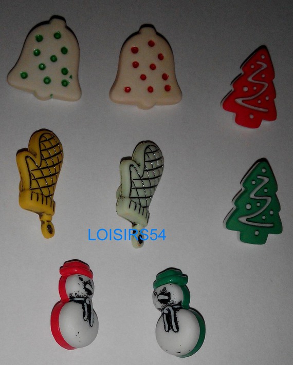 Lot de 8 boutons hiver plastique de 20 mm pour la couture