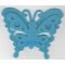 Papillon feutrine bleu 100 mm x 60 mm
