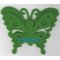 Papillon feutrine vert 100 mm x 60 mm
