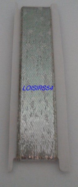 Ruban argenté 1,5 cm x 100 cm pour décoration scrap