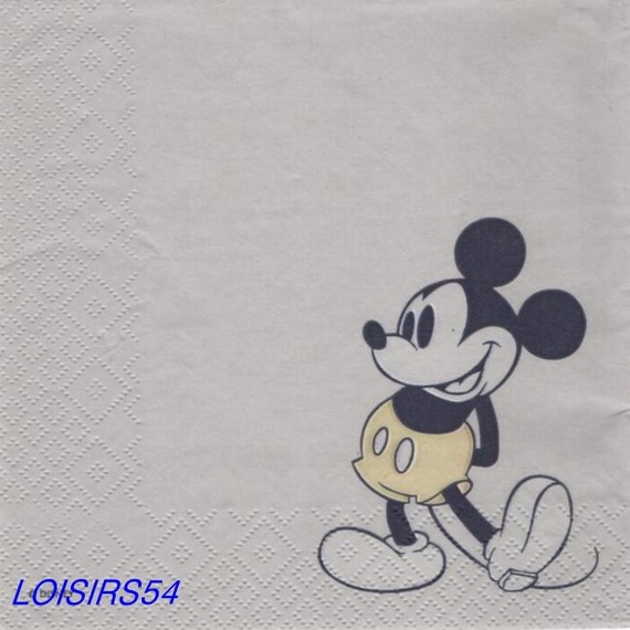 Serviette papier Mickey 1929 - 33 cm x 33 cm