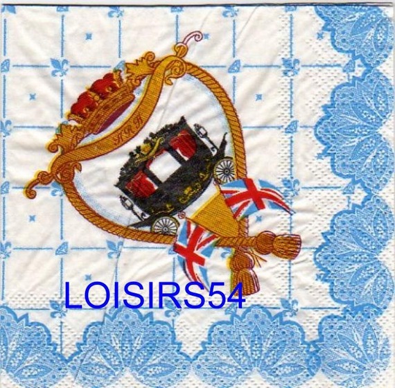 Serviette papier carosse royal