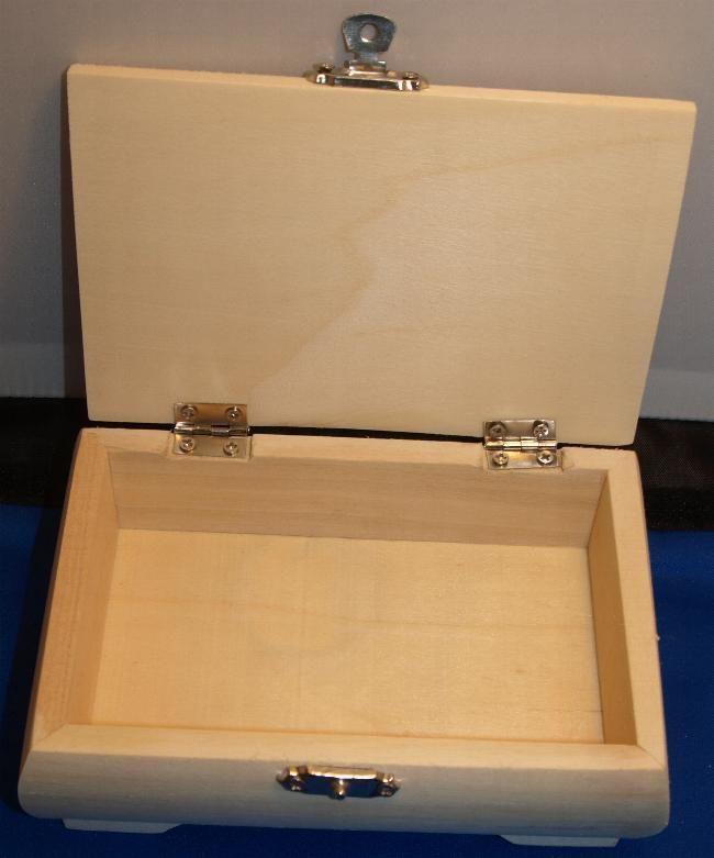 Boîte à bijoux en bois 145 mm x 100 mm x 53 mm