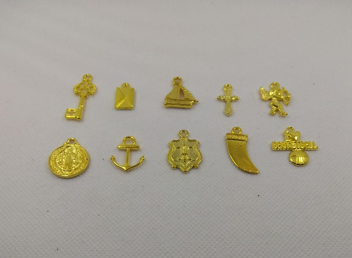 Breloques métal motif clé lot de 10 pièces
