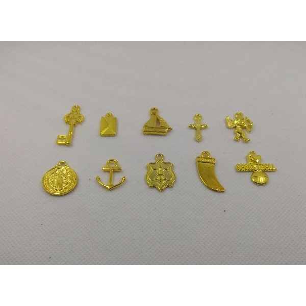 Breloques métal motif clé lot de 10 pièces