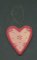 Coeur en bois rouge et or