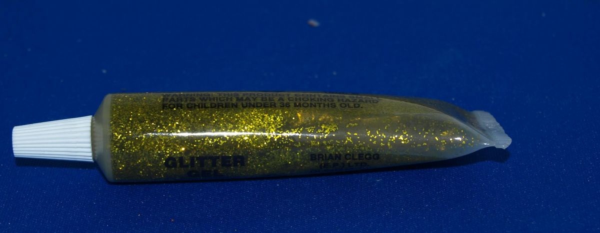 Colle glitter gel jaune  pailleté pour décoration
