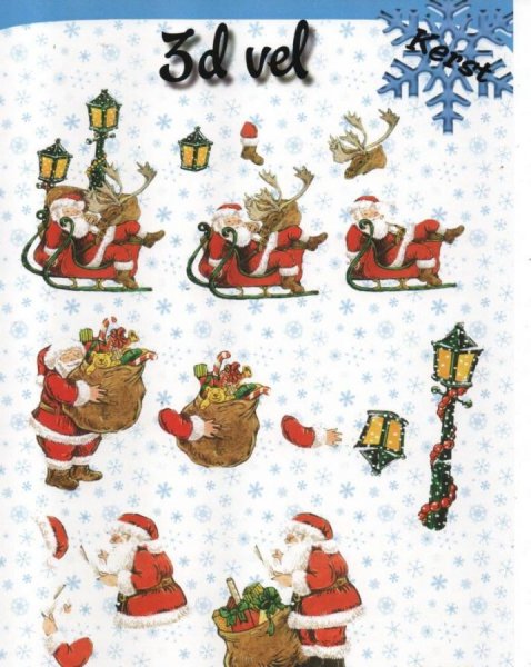 Feuilles 3D jouets Noël et neige