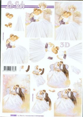 Feuilles 3D Mariage pour découpage