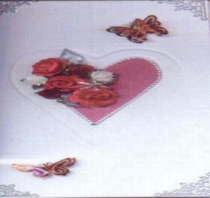 Plaque embossage motif coeur