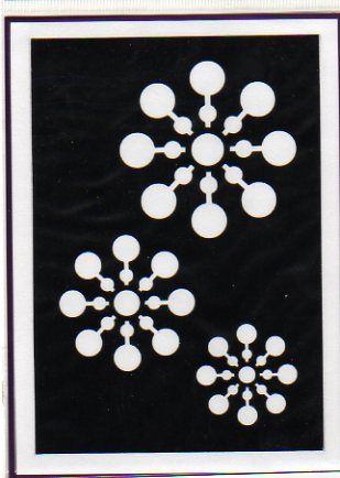 Pochoirs fleur pour carte 3D