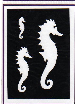 Pochoirs hippocampe pour carte 3D