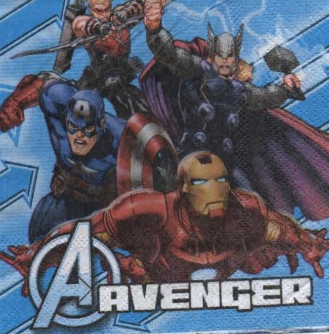 Serviette Avenger 25 cm X 25 cm 2 plis