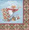 Serviette papier Ange et trompette de 25 cm X 25 cm 3 plis