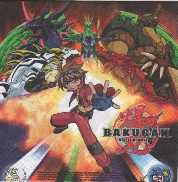 Serviette papier Bakugan 33 cm X 33 cm 3 plis