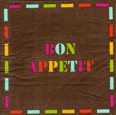 Serviette papier Bon Appetit de 33 cm X 33 cm 3 plis