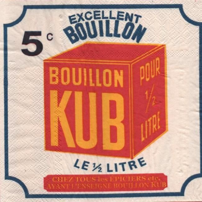 Serviette papier bouillon Kub 33 cm X 33 cm 3 plis