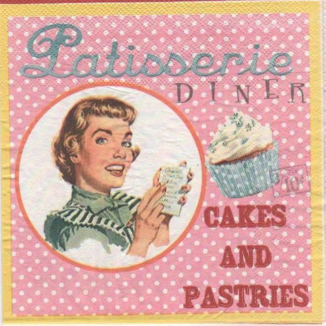 Serviette papier cake et café 33 cm X 33 cm 3 plis