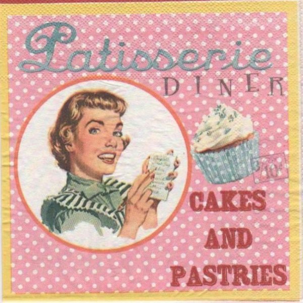Serviette papier cake et café 33 cm X 33 cm 3 plis