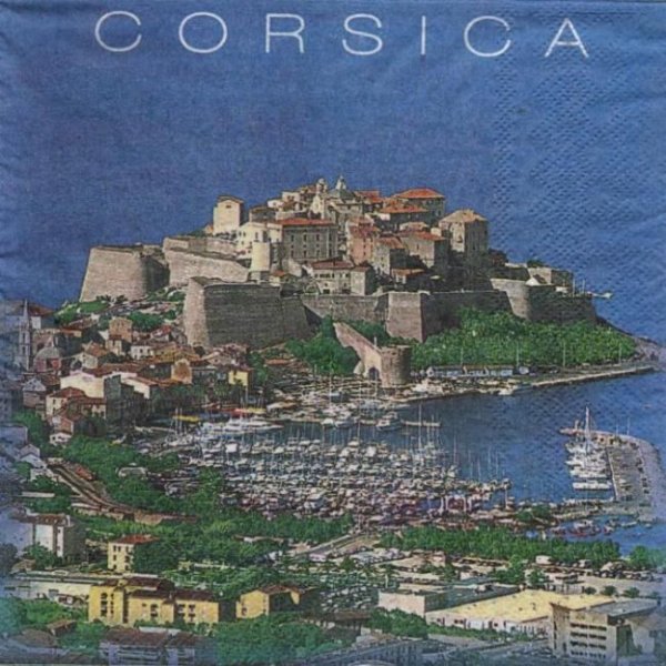 Serviette papier Corse et Bastia 33 cm X 33 cm 3 plis