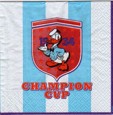 Serviette papier Donald de 33 cm X 33 cm 3 plis