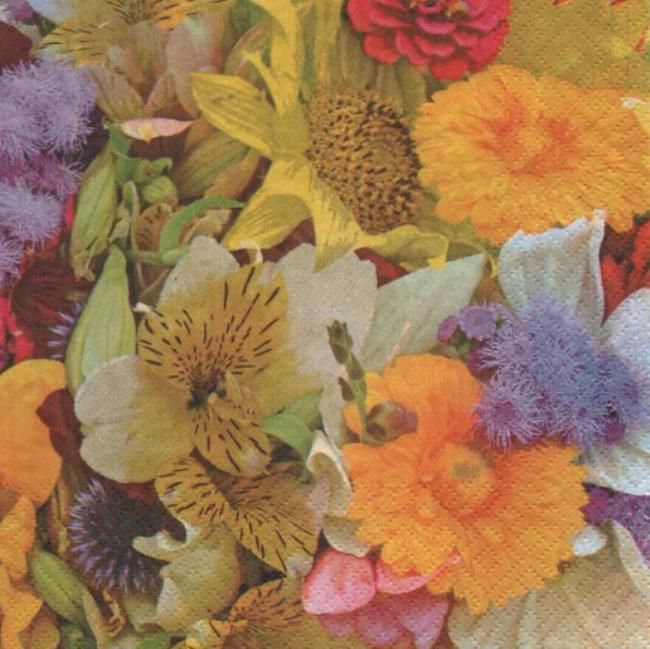 Serviette papier fleurs des champs 33 cm X 33 cm 3 plis