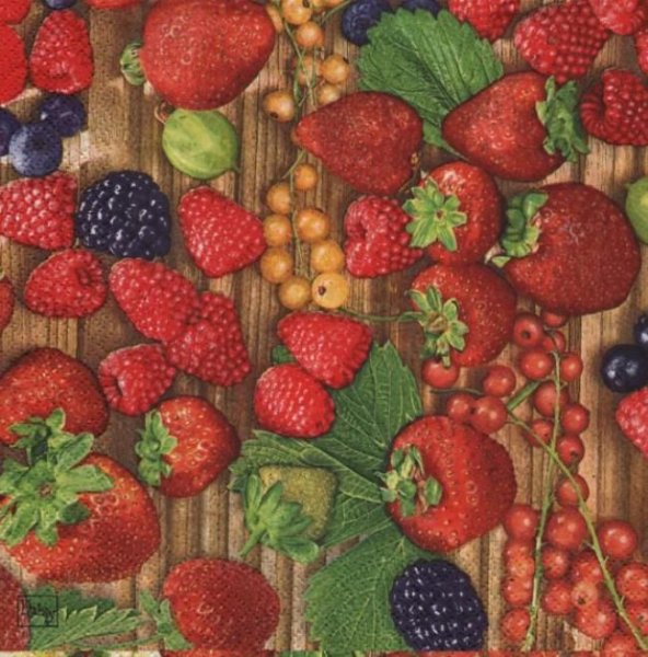 Serviette papier fruits ETE 33 cm X 33 cm 3 plis