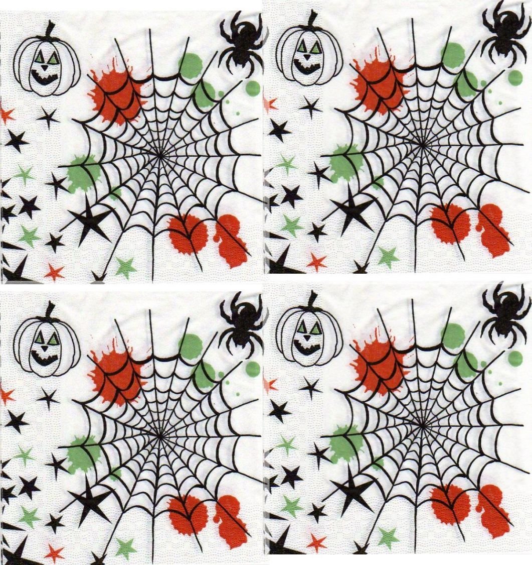 Serviette papier Halloween et araignée 33 cm X 33 cm 3 plis