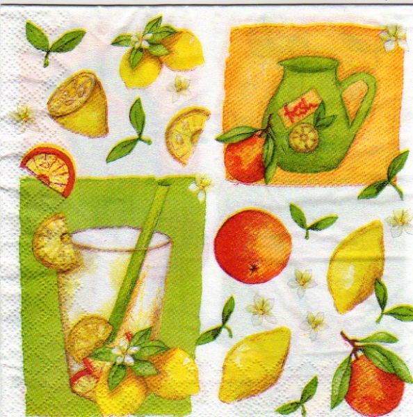 Serviette papier Jus de fruits de 33 cm X 33 cm 3 plis