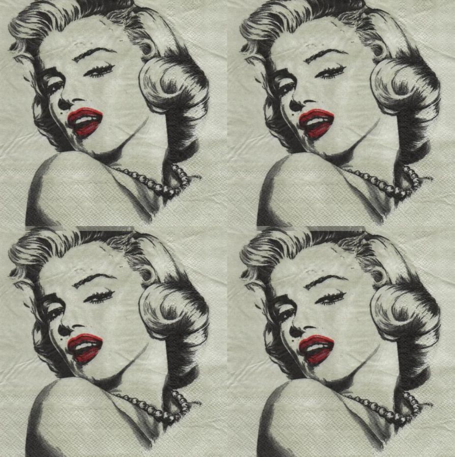Serviette papier Marilyn Monroe 33 cm X 33 cm 2 plis