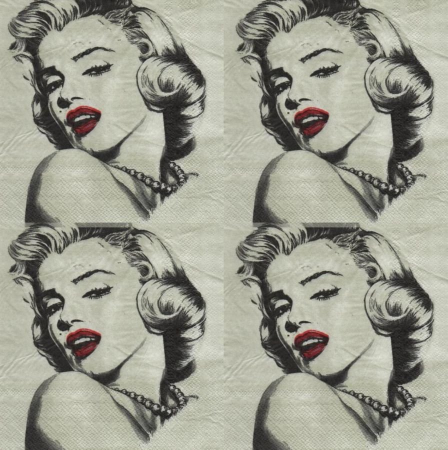 Serviette papier Marilyn Monroe 33 cm X 33 cm 2 plis