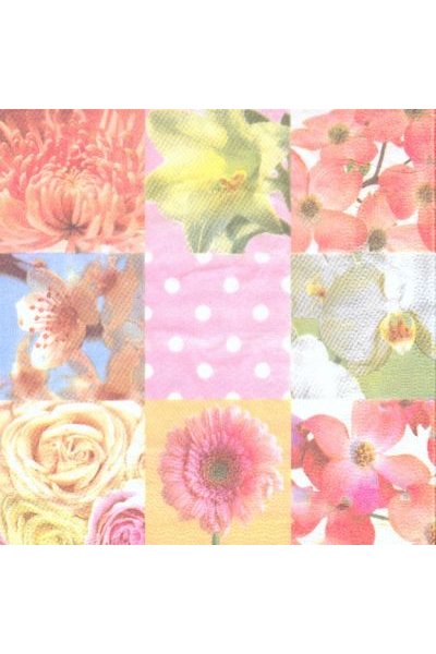 Fleurs Serviette Papier Motif Bouquets Fleurs 33 Cm X 33 Cm 3 Plis