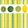 Serviette papier motif citrons vert 33 cm X 33 cm 3 plis