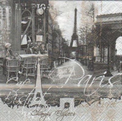 Serviette papier Paris et champs Elysée 33 cm X 33 cm 3 plis