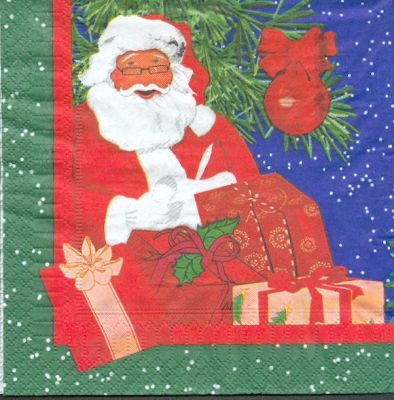 Serviette papier Père Noël 33 cm X 33 cm 3 plis