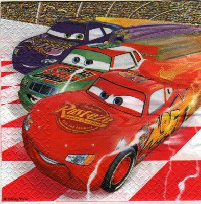 Serviette papier Car 2 et Piston Cup de 33 cm X 33 cm 2 plis