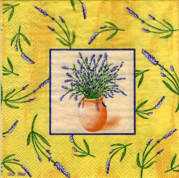 Serviette papier pot de lavande 33 cm X 33 cm 3 plis